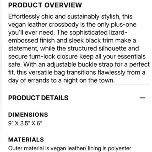 Jules Kae Mia Crossbody Bag  New with Tags - Picture 4 of 4